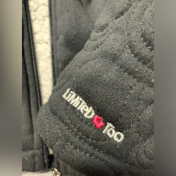 Limited Too Girls Jacket - Gray with cheetah accent - Picture 4 of 4